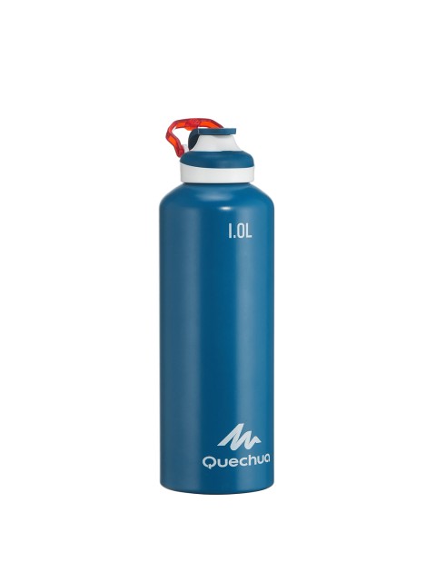 

Quechua By Decathlon Teal Blue & White Printed Hiking Water Bottle with Quick Opening Top