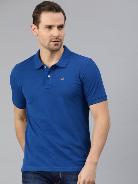

Arrow Sport Men Blue Solid Polo Collar T-shirt