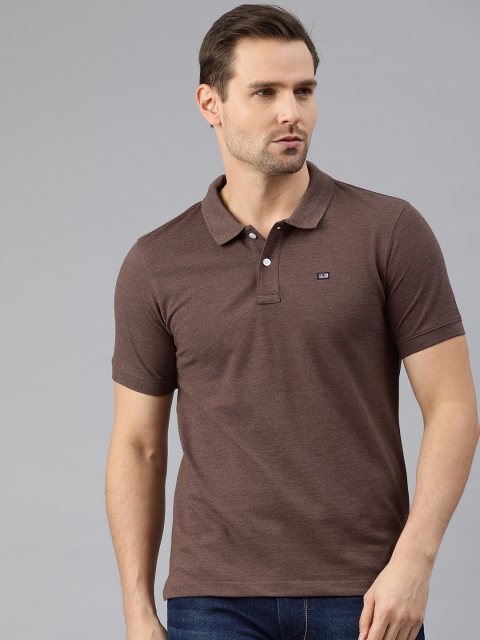 

Arrow Sport Men Brown Solid Polo Collar T-shirt