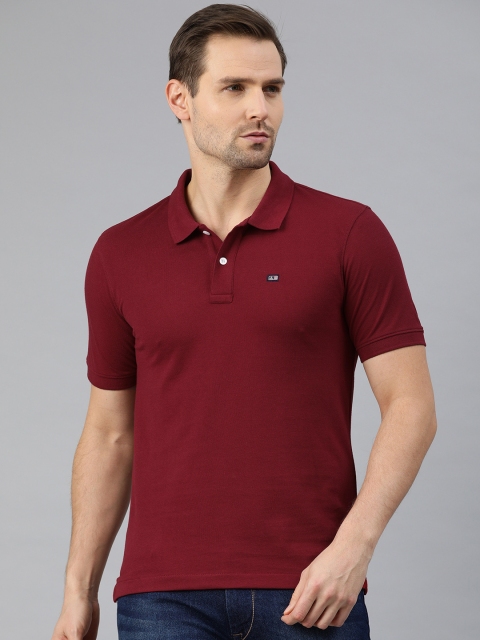 

Arrow Sport Men Maroon Solid Polo Collar T-shirt
