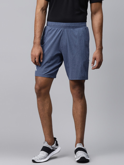 

ADIDAS Men Blue Solid Ergo Melange Tennis Shorts