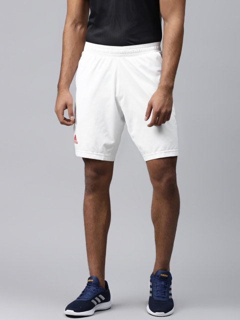 

ADIDAS Men White Solid Primegreen Tennis Ergo Shorts