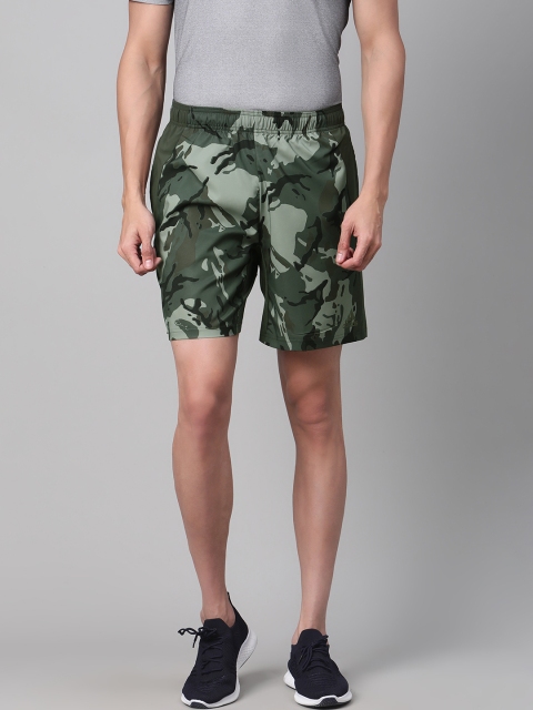 

ADIDAS Men Olive & Black Sustainable Camo Print Designed2Move Primeblue Training Shorts