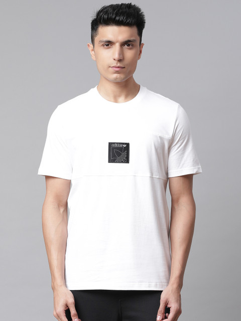 

ADIDAS Originals Men White Solid SPRT Icon Applique Detail T-shirt
