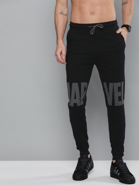 

Kook N Keech Marvel Men Black Straight Fit Printed Joggers
