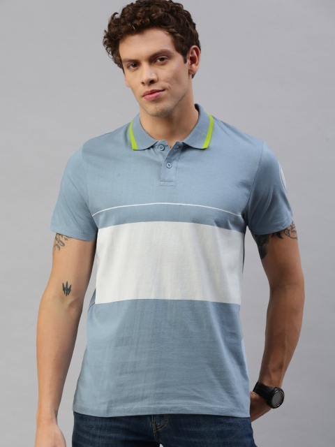 

Kook N Keech Batman Men Blue White Colourblocked Polo Collar Pure Cotton T-shirt