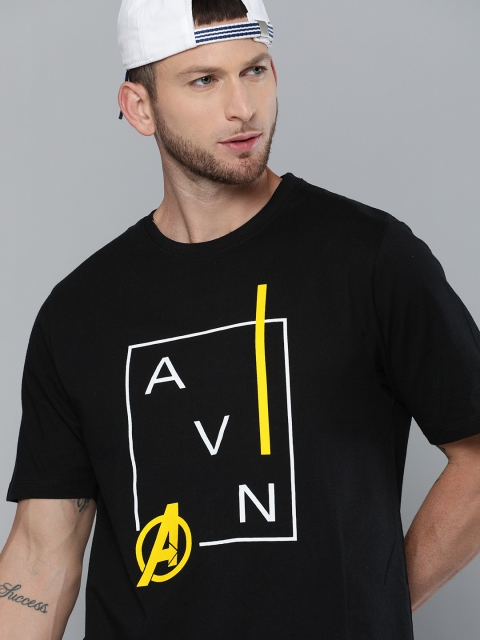 

Kook N Keech Marvel Men Black Printed Round Neck T-shirt