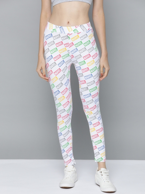 

Kook N Keech Marvel Women White & Red Printed Ankle Length Leggings