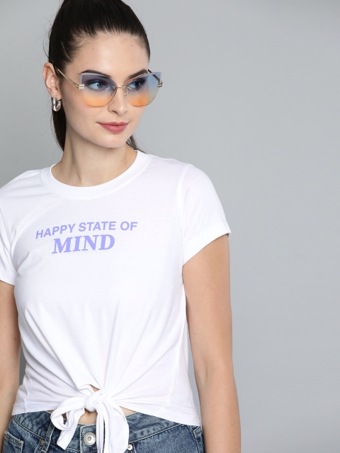 

Kook N Keech White Printed Regular Crop Top