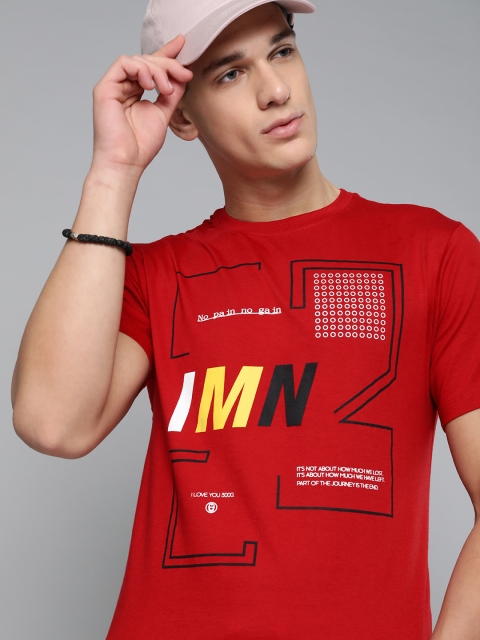 

Kook N Keech Marvel Men Red Pure Cotton Printed Round Neck T-shirt