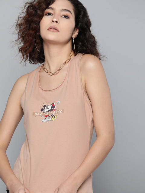 

Kook N Keech Disney Women Beige Printed Tank Top