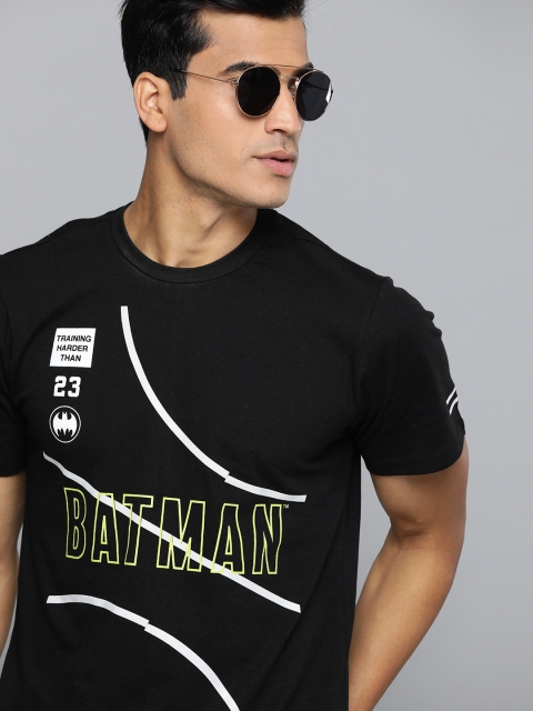 

Kook N Keech Batman Men Black & Grey Pure Cotton Printed Round Neck T-shirt