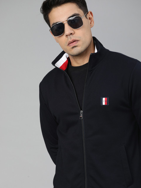 

Tommy Hilfiger Men Navy Blue Solid Sweatshirt