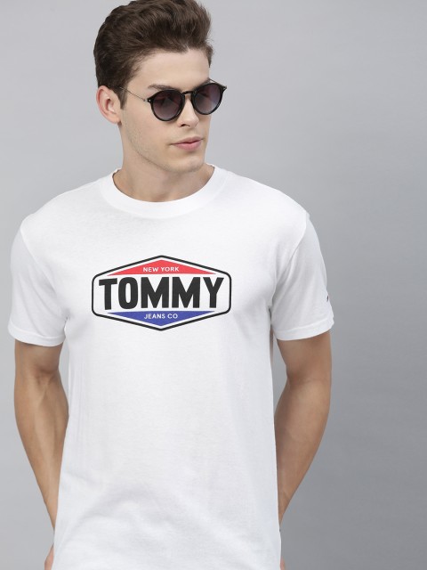 

Tommy Hilfiger Men White Printed Round Neck T-shirt