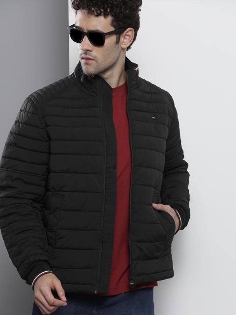 

Tommy Hilfiger Men Black Lightweight Quilted Jacket