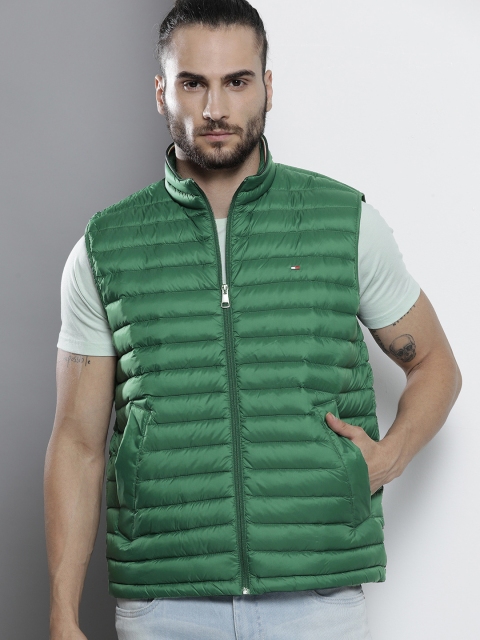 

Tommy Hilfiger Men Green Solid Padded Jacket