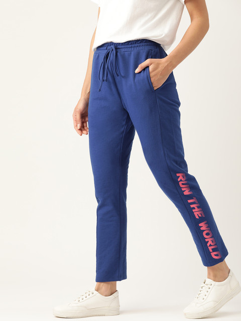 

DressBerry Women Blue Printed Detail Track Pants