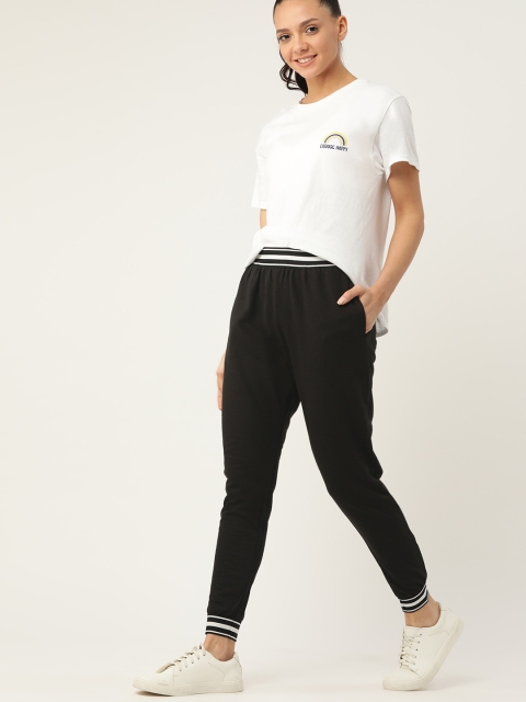 

DressBerry Women Black Solid Cropped Joggers
