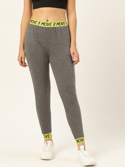 

DressBerry Women Charcoal Grey Straight Fit Solid Cropped Joggers