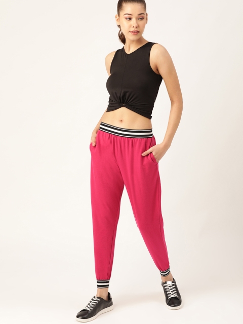

DressBerry Women Magenta Solid Cropped Joggers