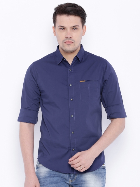 

SPYKAR Navy Casual Shirt, Navy blue