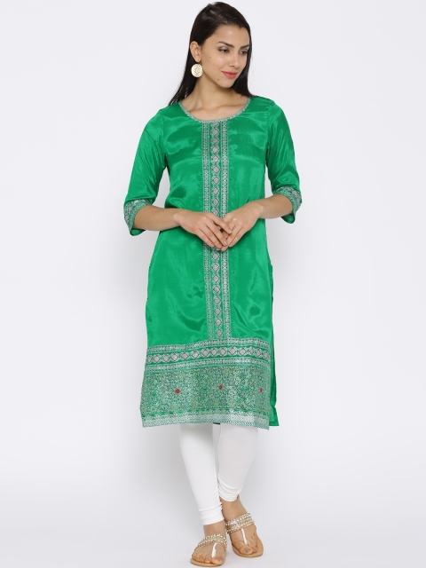 

Aurelia Green Printed Kurta