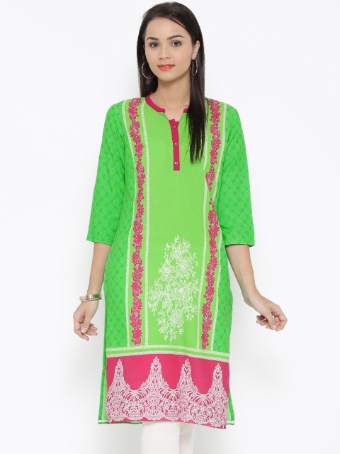 

Aurelia Green Printed Kurta