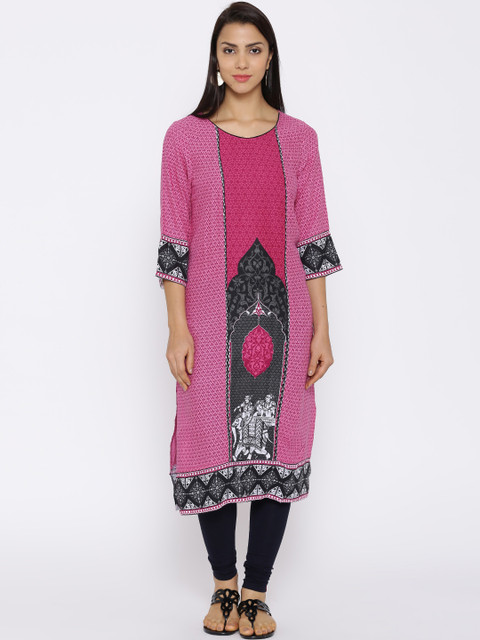 

Aurelia Pink Printed Kurta