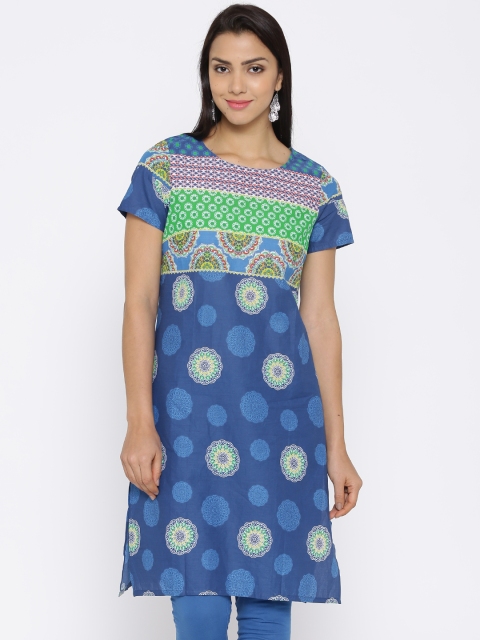 

Aurelia Blue Printed Kurta