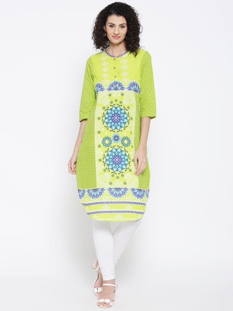 

Aurelia Green Printed Kurta