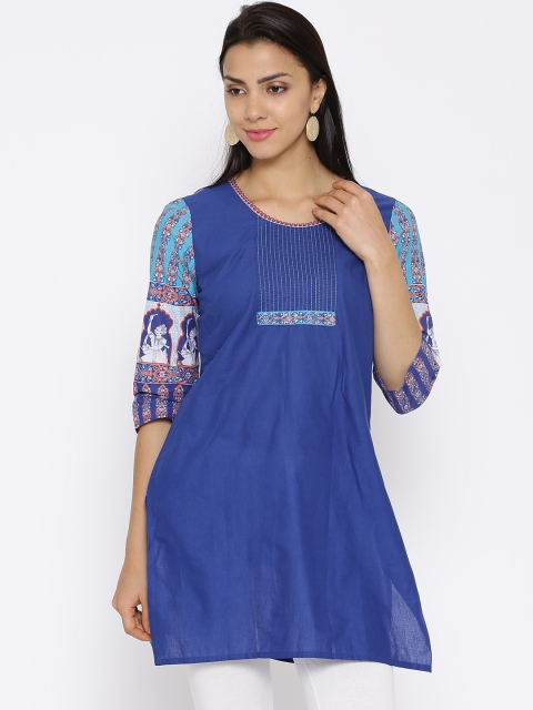 

Aurelia Blue Printed Kurta