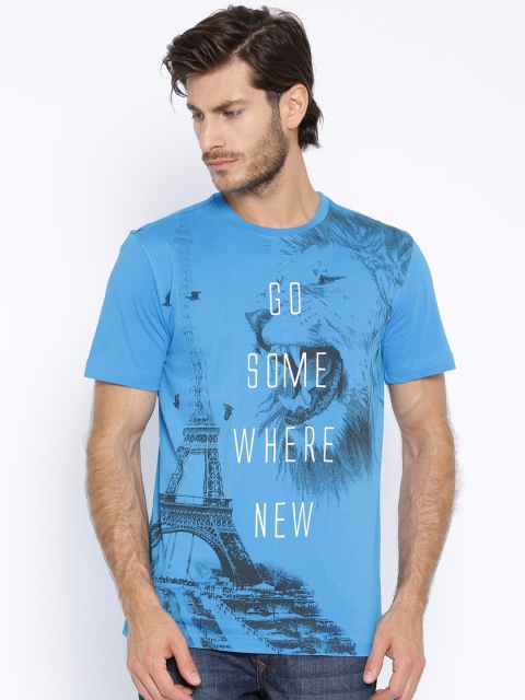 

Parx Blue Printed T-shirt