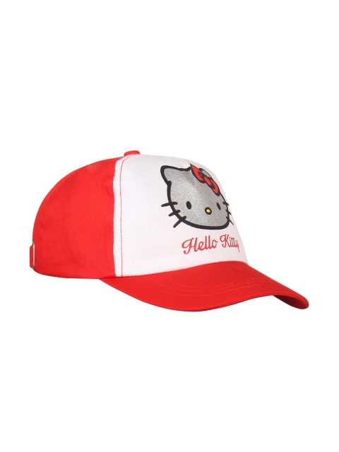 

Kids Ville Girls Red Hello Kitty Printed Baseball Cap