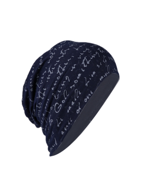 

Bunnywave Unisex Blue Printed Beanie