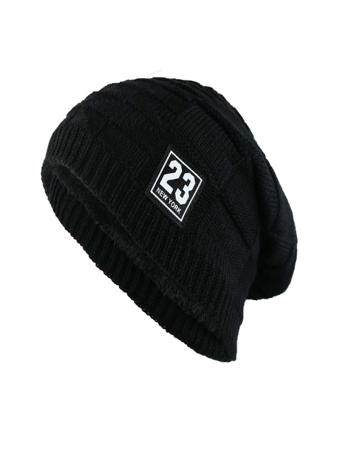 

Bunnywave Unisex Black Solid Beanie