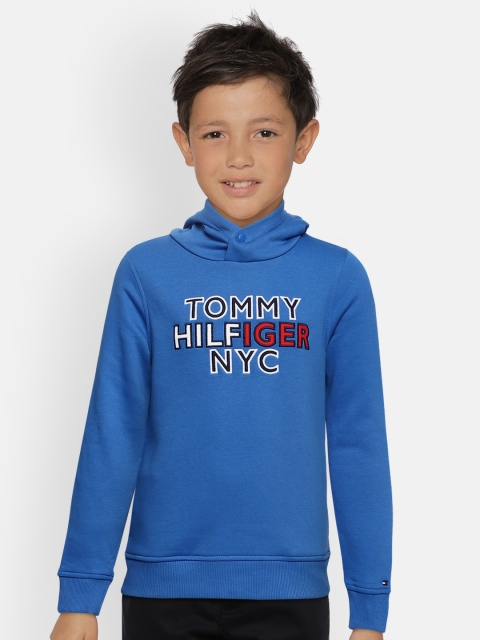 

Tommy Hilfiger Boys Blue NYC Printed Organic Cotton Hooded Sweatshirt