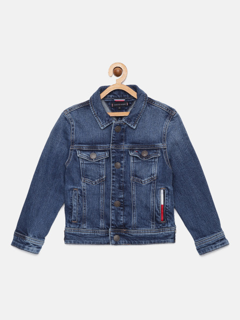 

Tommy Hilfiger Boys Blue Printed Denim Jacket