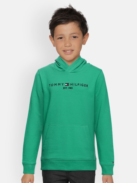 

Tommy Hilfiger Boys Green Embroidered Hooded Sweatshirt