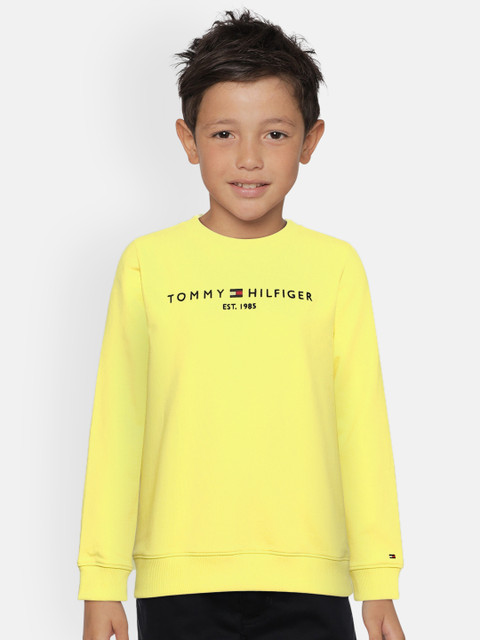 

Tommy Hilfiger Boys Yellow Solid Sweatshirt