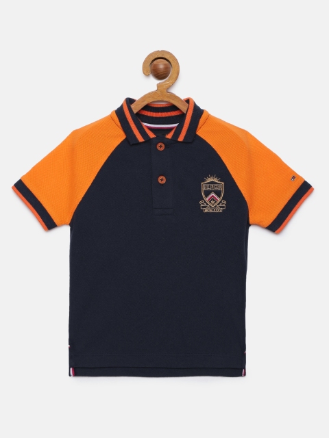 

Tommy Hilfiger Boys Navy Blue Solid Polo Collar T-shirt