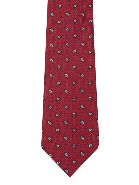 

Park Avenue Red & Navy Blue Woven Design Broad Tie