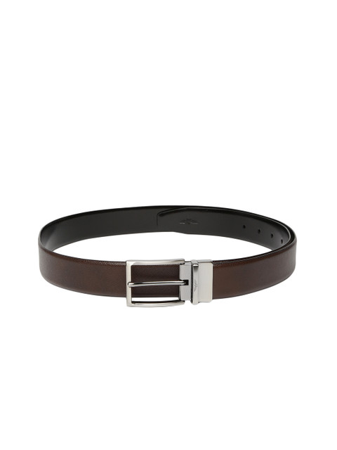 

Park Avenue Men Brown Textured Leather Reversible Belt