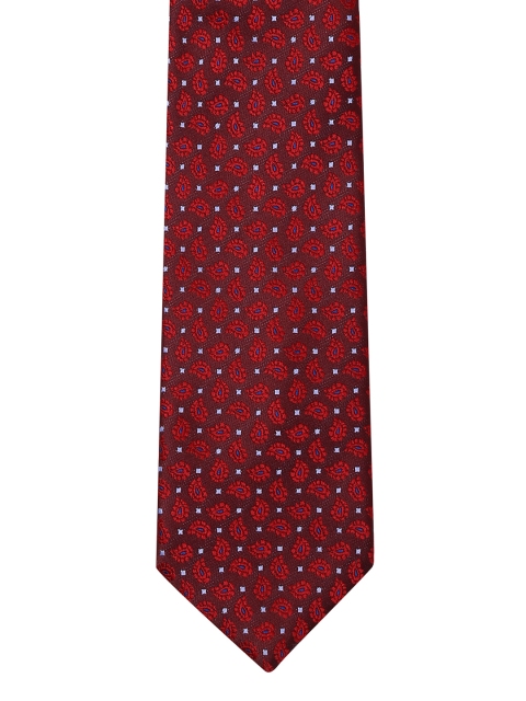 

Park Avenue Maroon Woven Design Broad Tie