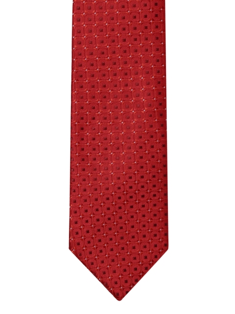 

Park Avenue Men Red Woven Design Broad Tie