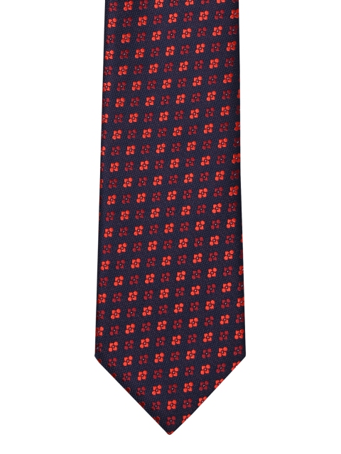 

Park Avenue Red & Navy Blue Woven Design Broad Tie