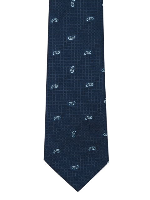 

Park Avenue Men Navy Blue Woven Design Broad ZIPPER Tie