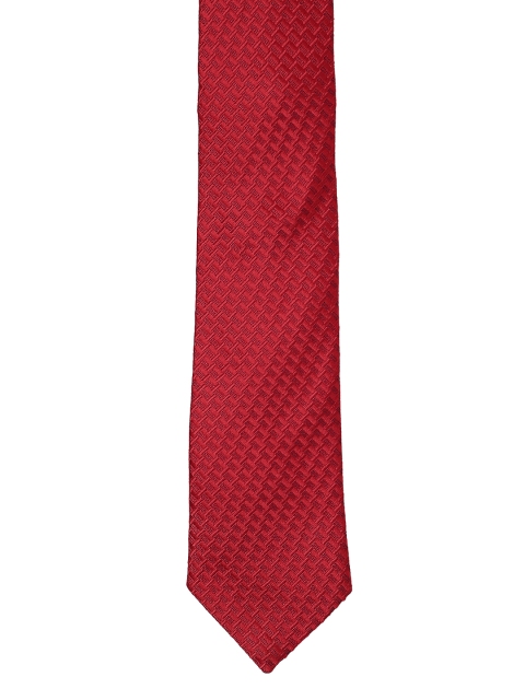 

Park Avenue Men Red Woven Design Broad Tie