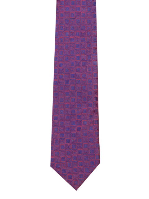 

Park Avenue Men Red & Blue Woven Design Symphony Broad Tie