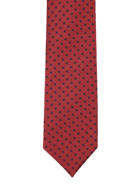 

Park Avenue Red & Navy Blue Woven Design Broad Tie