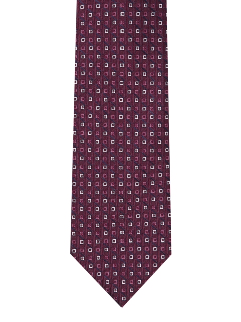 

Park Avenue Maroon & Beige Woven Design Broad Tie